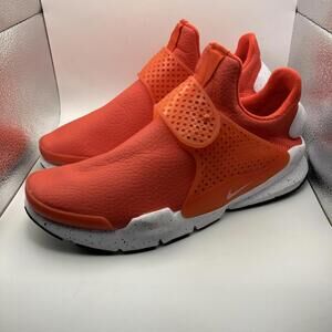 NIKE Women's Sock Dart Premium Casual Sneakers NWOB Orange/white SIZE 10